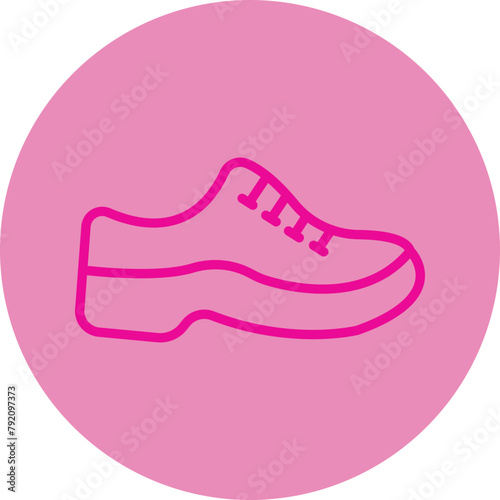 Acrobat Pink Line Circle Icon