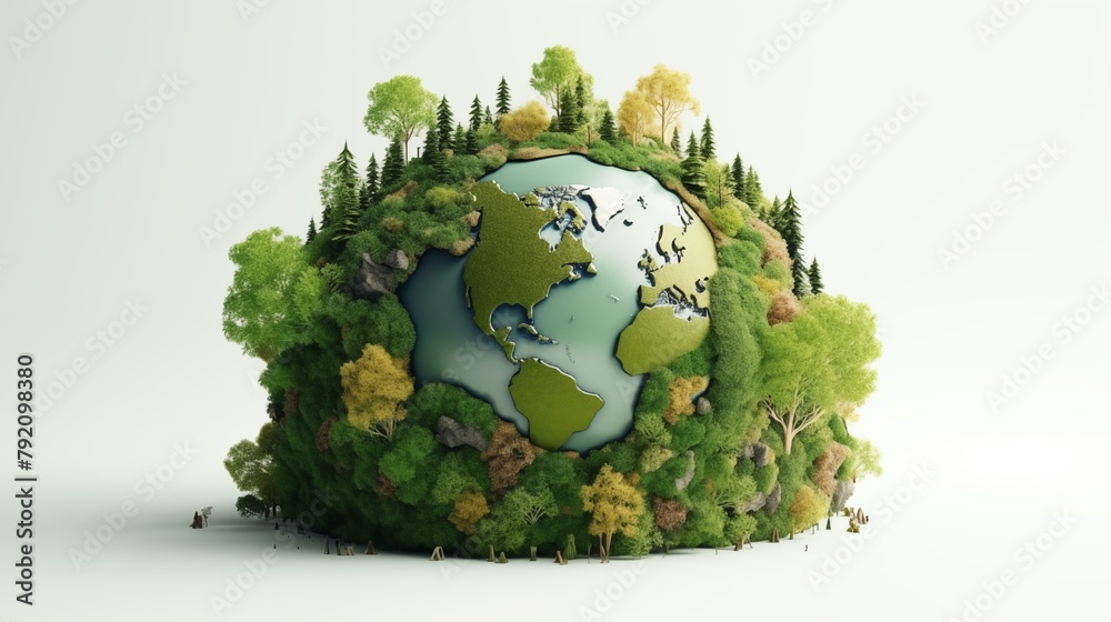 Earth day concept on white background, World environment day. Earth day concept on white background, World environment day.