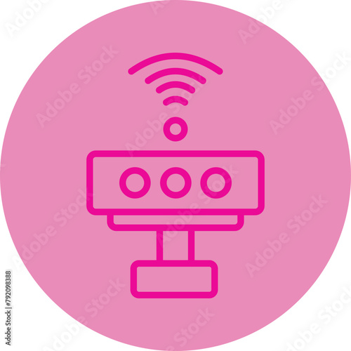 Kinect Pink Line Circle Icon