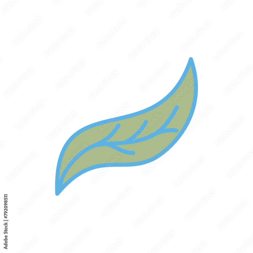 Leaf flat icon isolated on white background. Leaf Illustration in winter season. Natural design elements for your design needs Leaf flat icon isolated on white background. Leaf Illustration in winter season. Natural design elements for your design needs