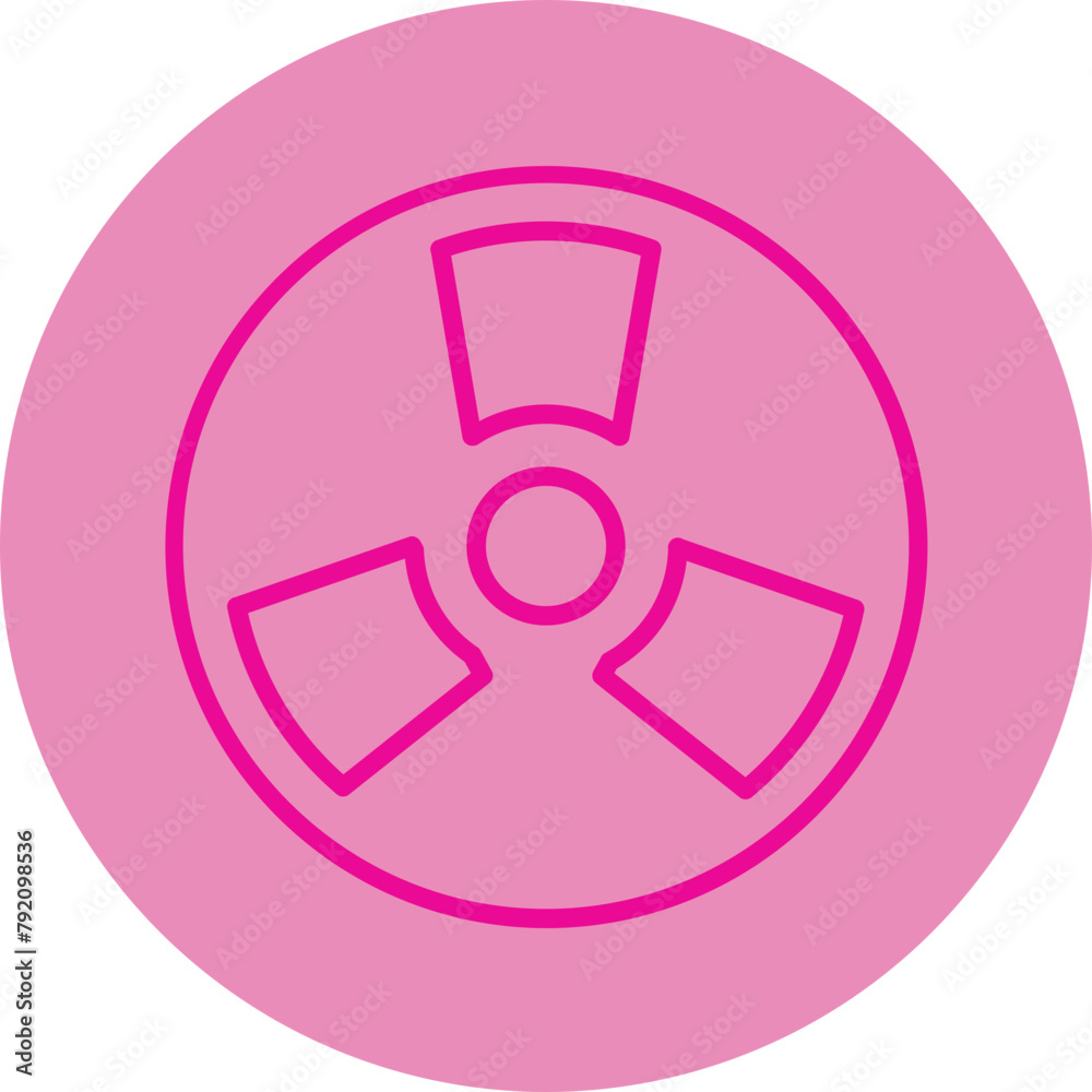 Radiation Pink Line Circle Icon Radiation Pink Line Circle Icon