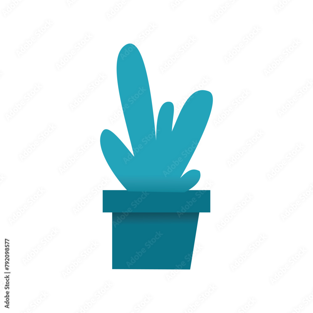 Obraz premium Plant in pot icon. Plant growing in pot illustration. Natural design elements for your design needs