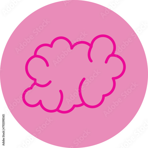 Fog Pink Line Circle Icon