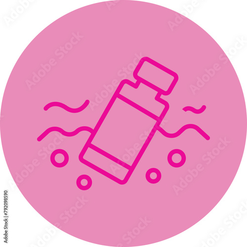 Plastic Pink Line Circle Icon