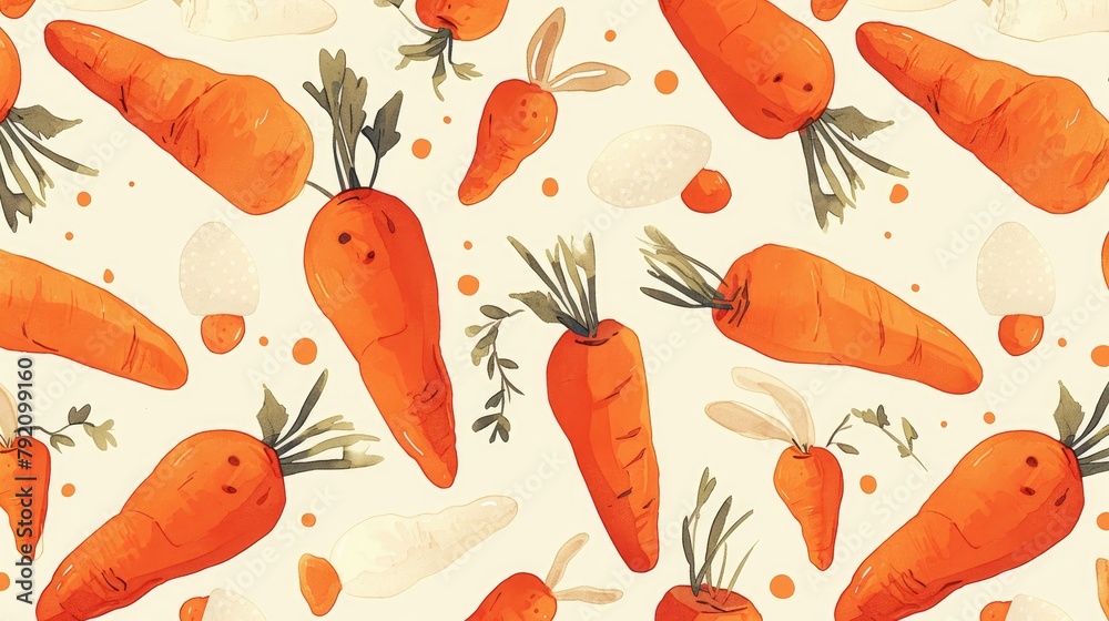 Get ready for Easter with a charming carrot themed pattern featuring vibrant orange polka dots This versatile design can be applied to ceramic tiles wallpapers linoleum textiles or even used Get ready for Easter with a charming carrot themed pattern featuring vibrant orange polka dots This versatile design can be applied to ceramic tiles wallpapers linoleum textiles or even used