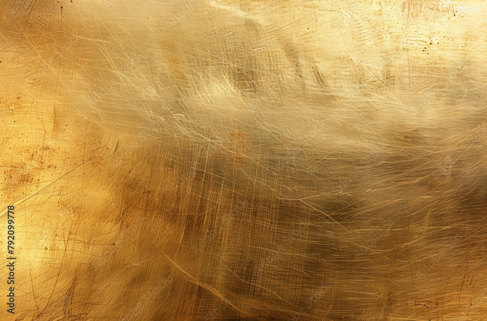 Fototapeta premium Warm golden hues with brushed metal texture, ideal for luxurious backgrounds or designs.