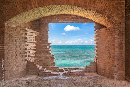 View from Fort Jefferson, Dry Tortugas National Park, Florida photo