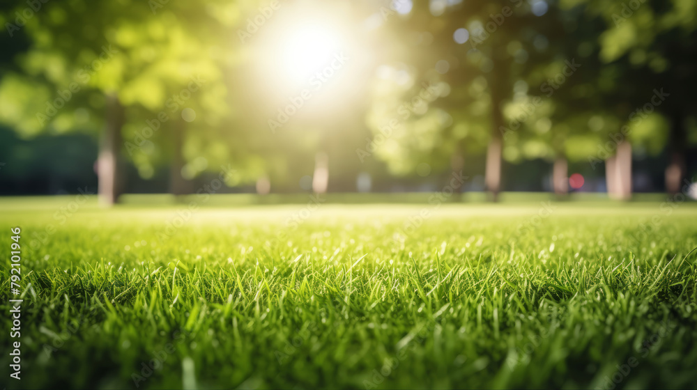 Beautiful spring summer natural landscape. Green meadow or city park grass, trees and sunlight background, on warm sunny morning day. Colorful bright nature wallpaper with copy space for text. Beautiful spring summer natural landscape. Green meadow or city park grass, trees and sunlight background, on warm sunny morning day. Colorful bright nature wallpaper with copy space for text.