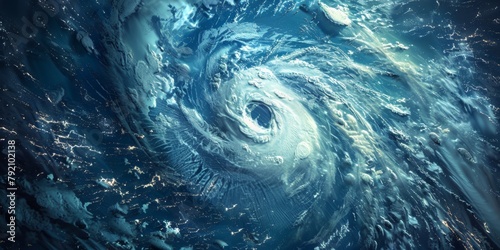 cyclone view from Earth orbit Generative AI