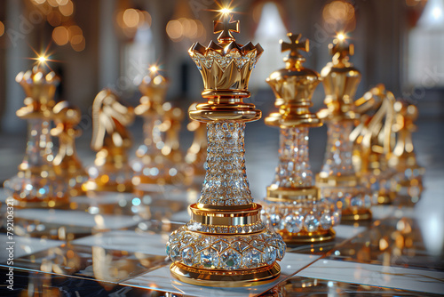 Luxurious Jeweled Chess Pieces