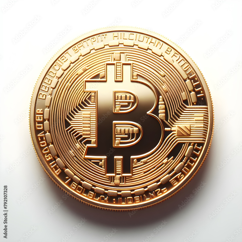 gold coin Bitcoin on white background,  market, cryptocurrency, crypto, pay, cash, bank, wealth, crypto currency, technology, 