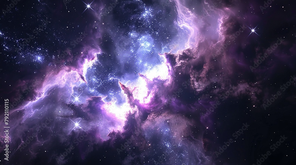 Glowing huge nebula with young stars. Space background --ar 16:9 Job ID: 2c48f9da-5b76-421a-ad86-c3bdd08322e3 Glowing huge nebula with young stars. Space background --ar 16:9 Job ID: 2c48f9da-5b76-421a-ad86-c3bdd08322e3