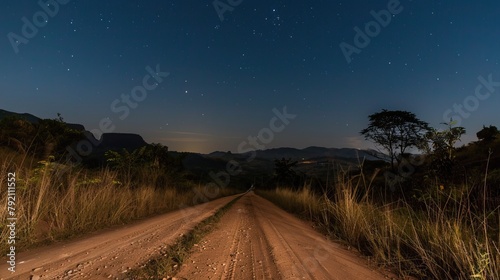 A long exposure night shot of the road at Serra da Leba near Lubango in the province of Hula in Angola.

 photo