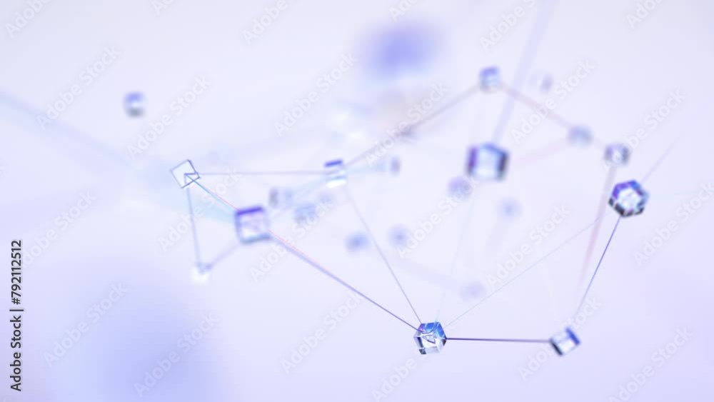 Abstract animation, light motion background design, 4k looping animation, 3d render