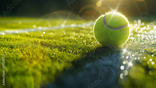 Illuminated Match: Sunlight on a Tennis Ball