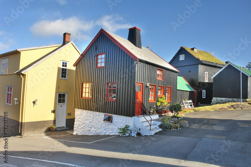 The old town of the capital of the Faroe Islands - Torshavn 