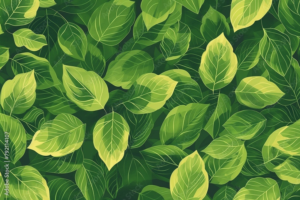 Green leaves seamless pattern background, leaves background Green leaves seamless pattern background, leaves background