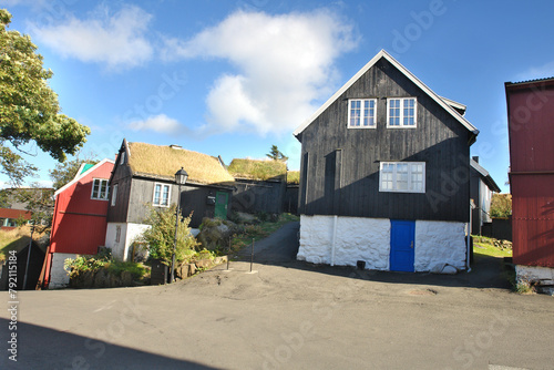 The old town Tinganes of the capital of the Faroe Islands - Torshavn  photo
