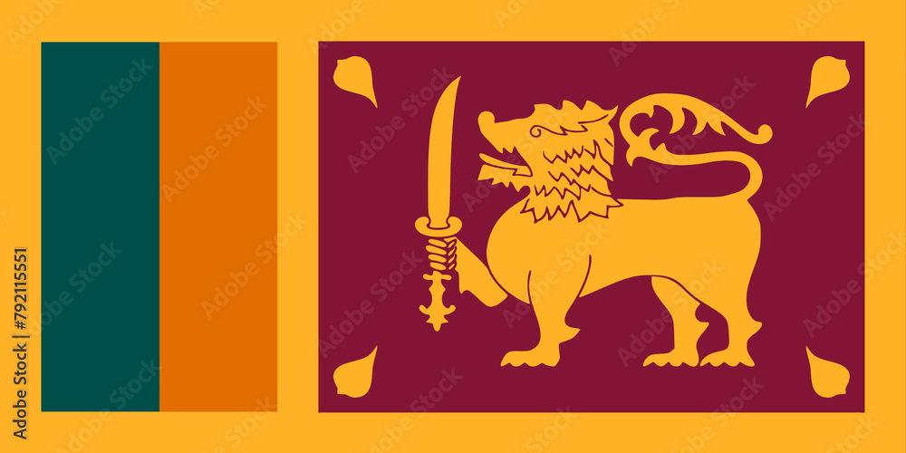 Sri Lanka flag background illustration