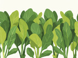 A stylized illustration of fresh bok choy with shades of green.