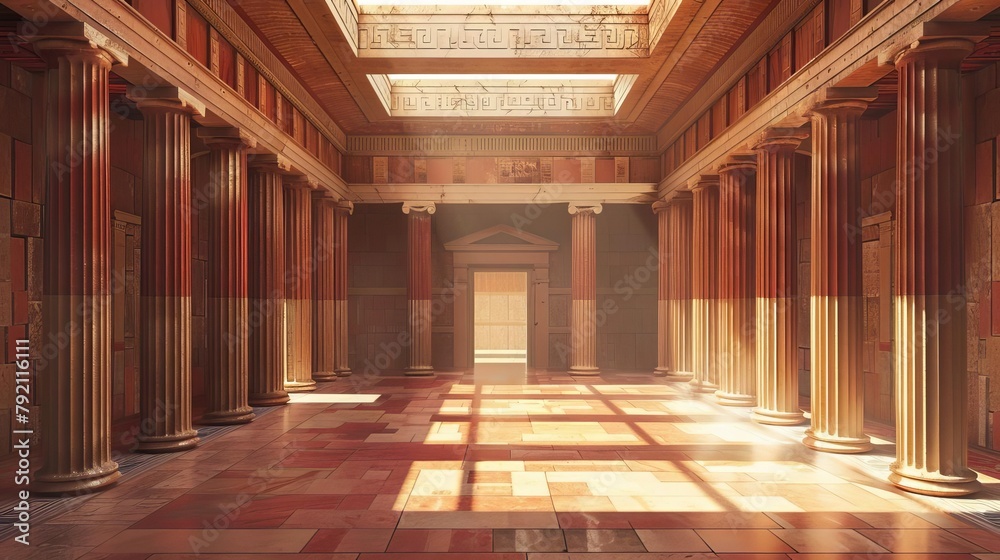 ancient roman empire worship temple interior historical illustration ancient roman empire worship temple interior historical illustration
