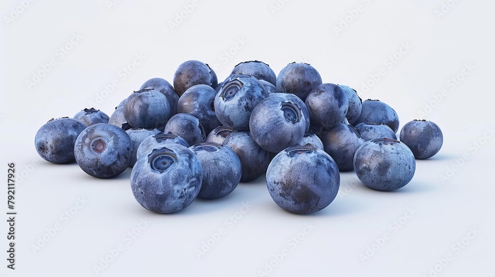 realistic 3d render of fresh blueberries isolated on white background digital fruit icon realistic 3d render of fresh blueberries isolated on white background digital fruit icon