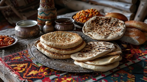 Bread and pancakes eated by Azerbaijani tandir people.

 photo