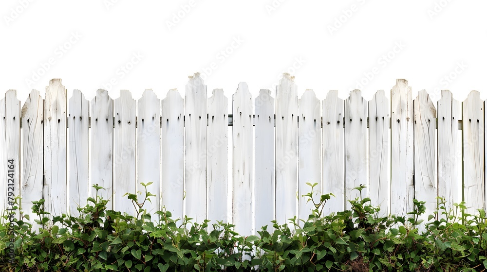 White wooden fence,on white background, White wooden fence,on white background,