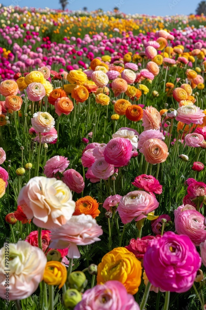 Aerial view of blooming flowers Generative AI Aerial view of blooming flowers Generative AI