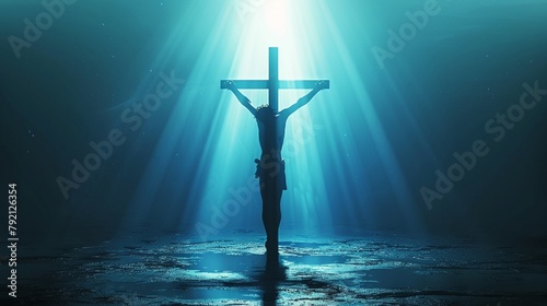 Examine the role of religion in illuminating the light symbolized by the crucifix photo