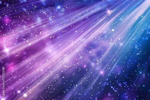 purple and blue background with stars, light streaks and lines Generative AI