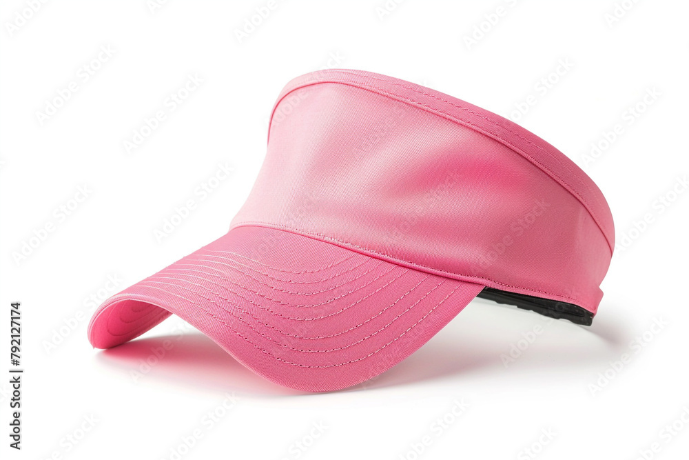Trendy visor cap with embroidered logo for kids, isolated on a solid white background Trendy visor cap with embroidered logo for kids, isolated on a solid white background