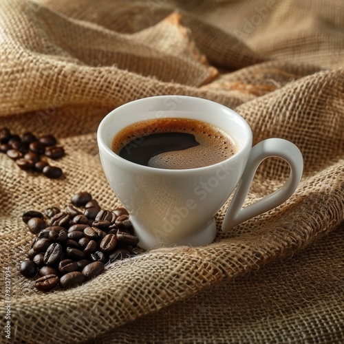 A Cup of Coffee on a Wooden Table