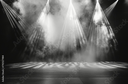 Stage Lights Illuminating Performance Space