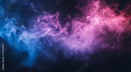 Colorful Cloud Filled With Stars in the Night Sky