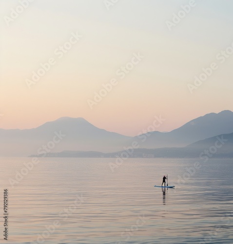 Person Standing on Surfboard in Water