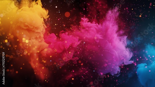 Colorful Substance on Black Background