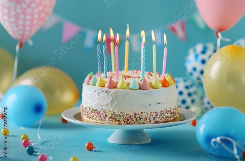 Birthday Cake on Table
