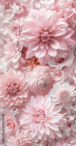Pink Flowers Floating in the Air
