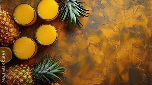 Glass of Orange Juice Surrounded by Fruit