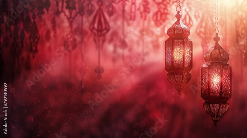 Group of Red Lanterns Hanging From Ceiling
