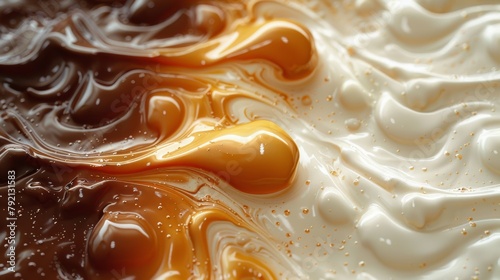 Close Up of White and Brown Surface