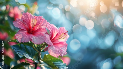 Citrus Fruits and Palm Leaves on Yellow Background