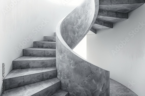 A Spiral Staircase in Black and White