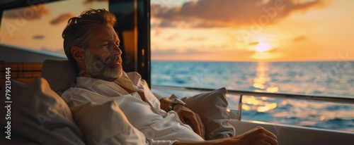 Man in White Shirt and Tie Sitting on Couch