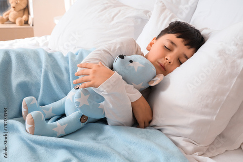 Cute little boy with teddy ...