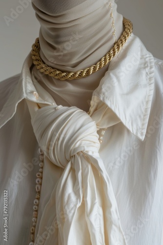Close Up of Person Wearing White Shirt