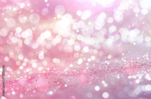 Blurry Pink Background With Bubbles