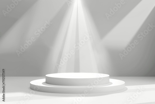 White Pedestal Emitting Light