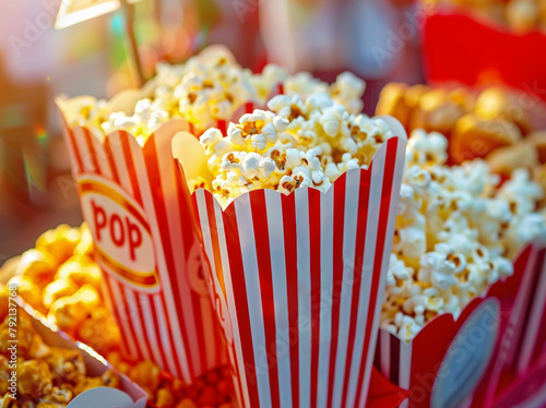 Close Up of Popcorn Bags on a Table